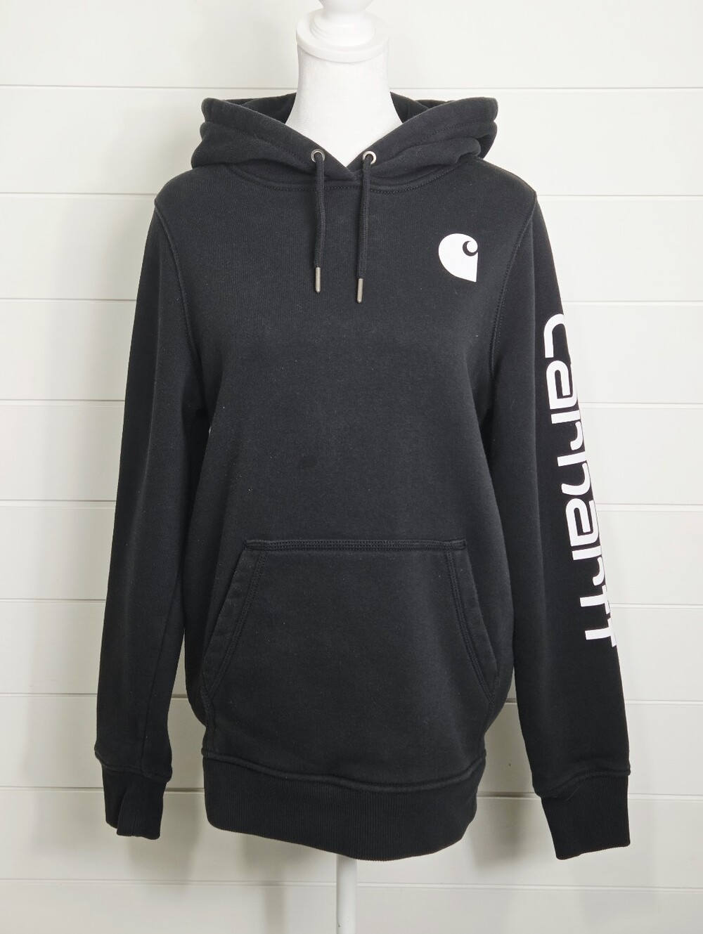 Carhartt Black Logo Pullover Hoodie Size S